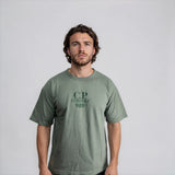 CP Company 20/1 Jersey Boxy Logo T-Shirt Thyme Green - Boinclo - Outlet Sale Under Retail