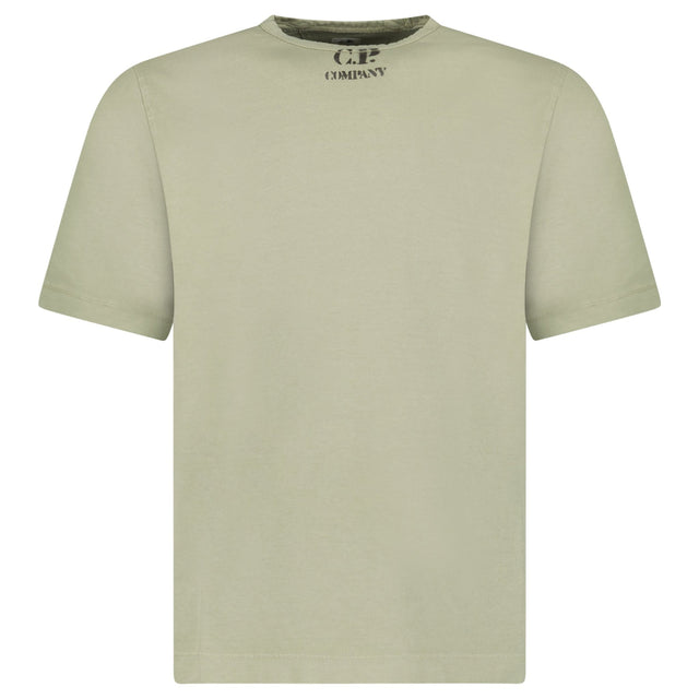 CP Company 20/1 Jersey Graphic T-Shirt in Moss Green - Boinclo - Outlet Sale Under Retail