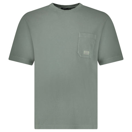 CP Company 24/1 Piquet Pigment Dyed T-Shirt in Gunmetal Grey - Boinclo - Outlet Sale Under Retail