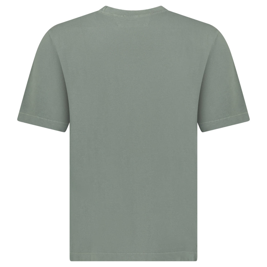 CP Company 24/1 Piquet Pigment Dyed T-Shirt in Gunmetal Grey - Boinclo - Outlet Sale Under Retail