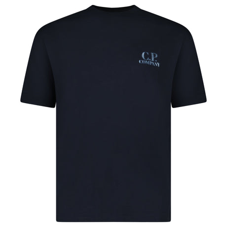 CP Company 30/1 Jersey Comfort Logo T-Shirt in Navy Blue - Boinclo - Outlet Sale Under Retail