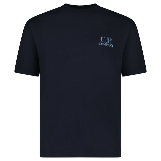CP Company 30/1 Jersey Comfort Logo T-Shirt in Navy Blue - Boinclo - Outlet Sale Under Retail