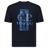 CP Company 30/1 Jersey Comfort Logo T-Shirt in Navy Blue - Boinclo - Outlet Sale Under Retail