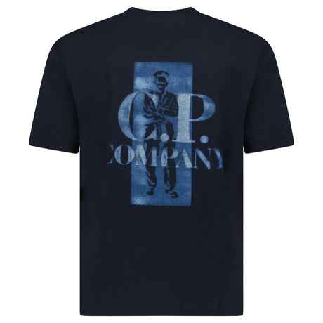 CP Company 30/1 Jersey Comfort Logo T-Shirt in Navy Blue - Boinclo - Outlet Sale Under Retail