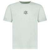 CP Company 30/1 Jersey Mini British Sailor Centred Logo T-Shirt in Misty Blue - Boinclo - Outlet Sale Under Retail