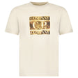 CP Company 30/1 Jersey Short Sleeve Faded Logo T-Shirt in Frozen Dew Beige - Boinclo - Outlet Sale Under Retail