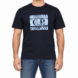 CP Company 30/1 Jersey Short Sleeve Faded Logo T-Shirt in Navy - Boinclo - Outlet Sale Under Retail