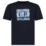 CP Company 30/1 Jersey Short Sleeve Faded Logo T-Shirt in Navy - Boinclo - Outlet Sale Under Retail