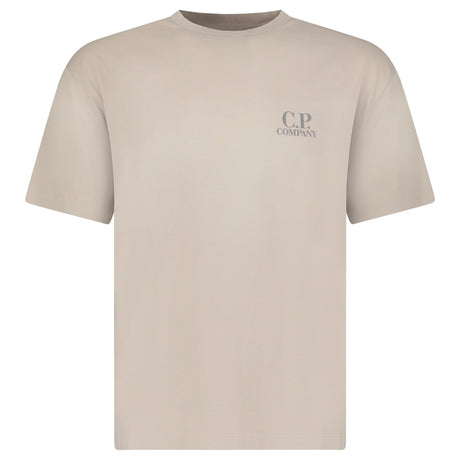C.P. Company 30/1 Jersey Short Sleeve Left Chest Logo T-Shirt in Dove Grey - Boinclo - Outlet Sale Under Retail