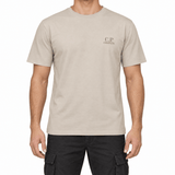 C.P. Company 30/1 Jersey Short Sleeve Left Chest Logo T-Shirt in Dove Grey - Boinclo - Outlet Sale Under Retail