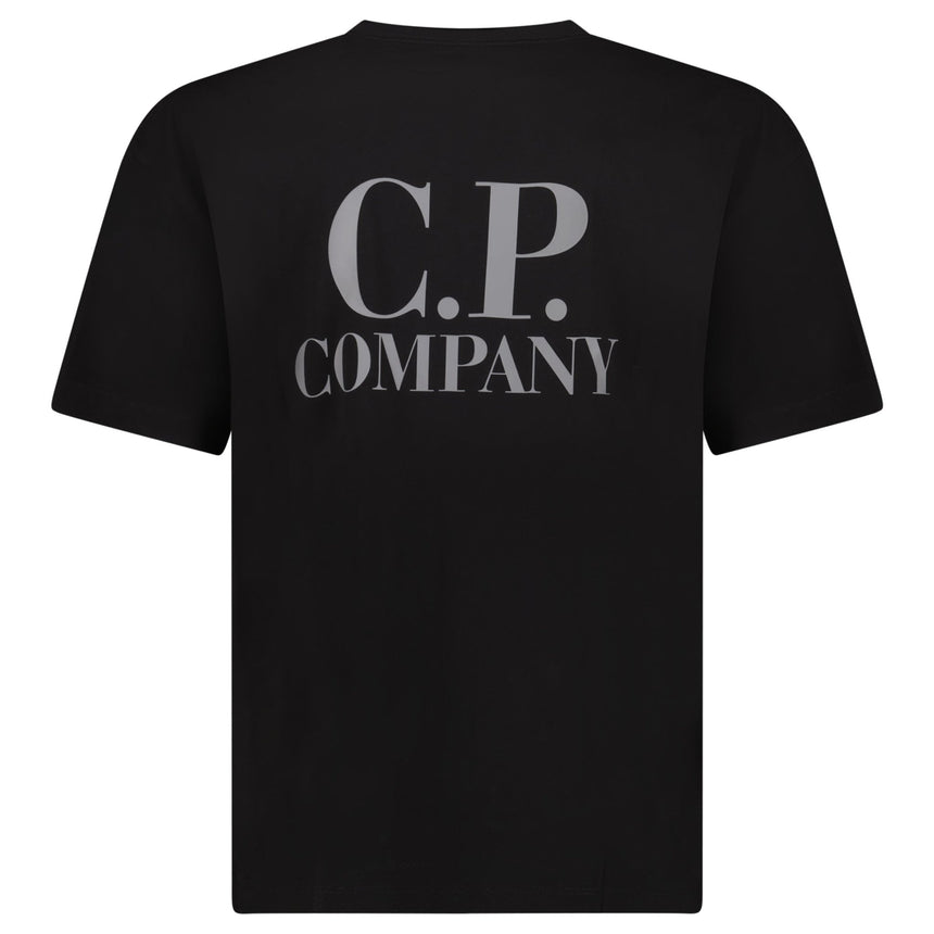 CP Company 30/1 Jersey Short Sleeve Logo T-Shirt in Black - Boinclo - Outlet Sale Under Retail