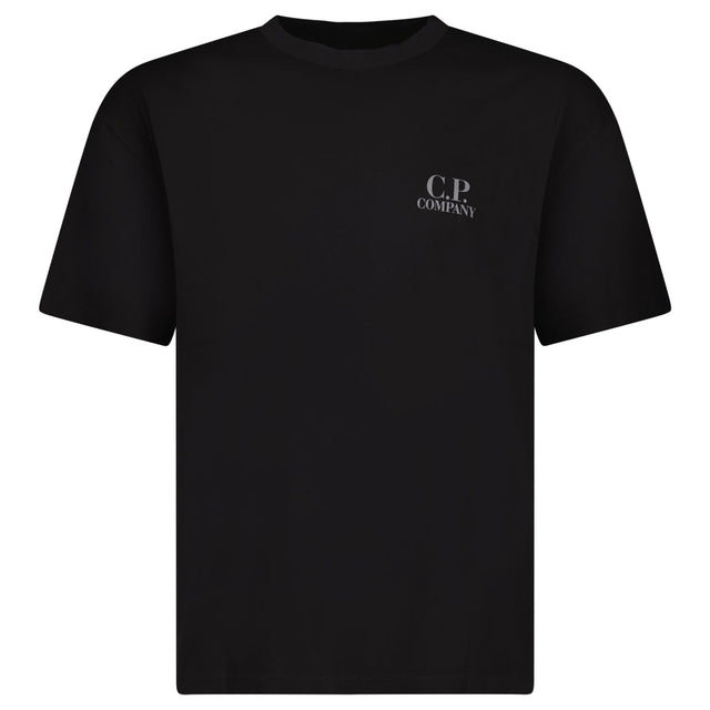CP Company 30/1 Jersey Short Sleeve Logo T-Shirt in Black - Boinclo - Outlet Sale Under Retail