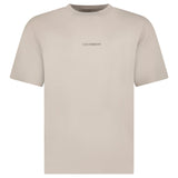 CP Company 30/1 Jersey Short Sleeve Logo T-Shirt in Dove Beige - Boinclo - Outlet Sale Under Retail