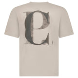 CP Company 30/1 Jersey Short Sleeve Logo T-Shirt in Dove Beige - Boinclo - Outlet Sale Under Retail