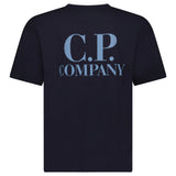 CP Company 30/1 Jersey Short Sleeve Logo T-Shirt in Navy - Boinclo - Outlet Sale Under Retail