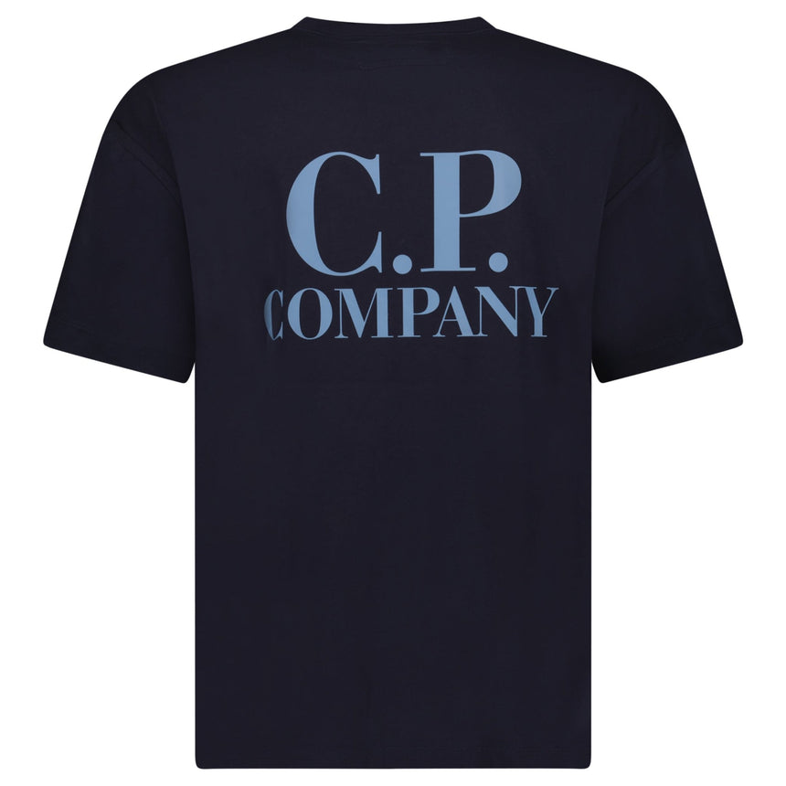 CP Company 30/1 Jersey Short Sleeve Logo T-Shirt in Navy - Boinclo - Outlet Sale Under Retail