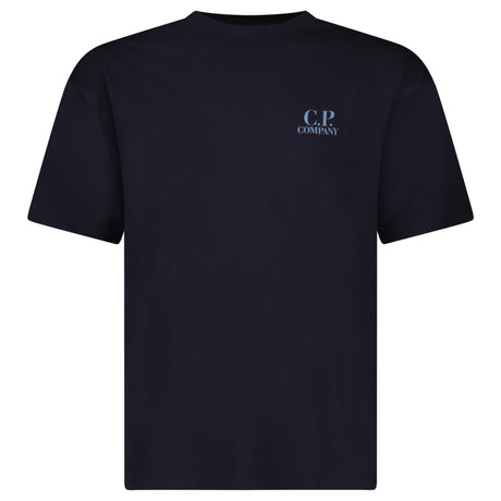 CP Company 30/1 Jersey Short Sleeve Logo T-Shirt in Navy - Boinclo - Outlet Sale Under Retail