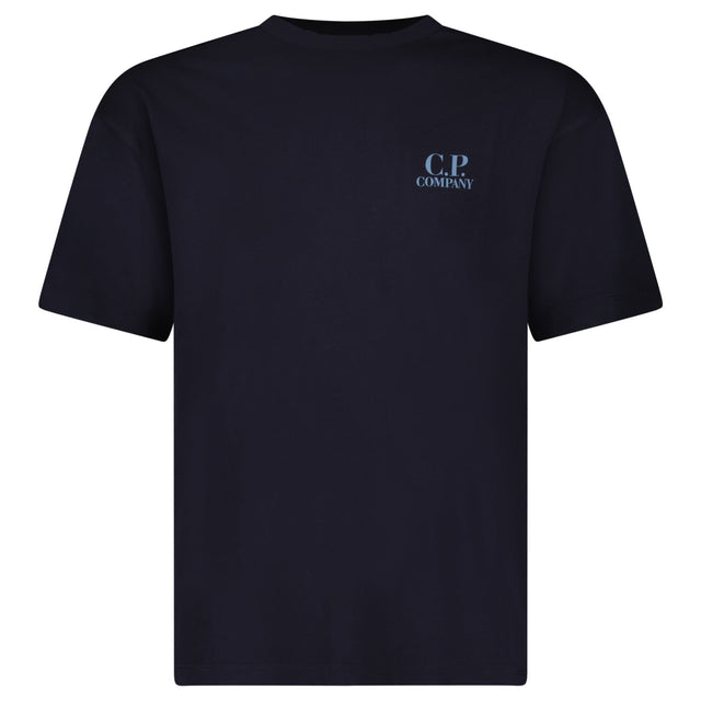 CP Company 30/1 Jersey Short Sleeve Logo T-Shirt in Navy - Boinclo - Outlet Sale Under Retail