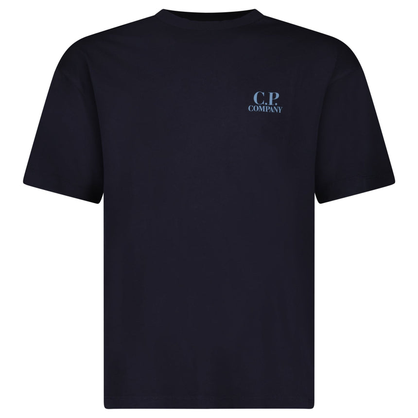 CP Company 30/1 Jersey Short Sleeve Logo T-Shirt in Navy - Boinclo - Outlet Sale Under Retail