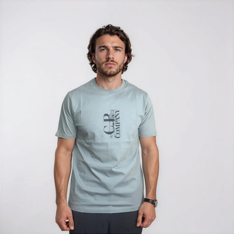 CP Company 30/1 Jersey Short Sleeve Printed T-Shirt in Blue - Boinclo - Outlet Sale Under Retail