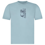 CP Company 30/1 Jersey Short Sleeve Printed T-Shirt in Blue - Boinclo - Outlet Sale Under Retail