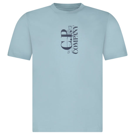 CP Company 30/1 Jersey Short Sleeve Printed T-Shirt in Blue - Boinclo - Outlet Sale Under Retail