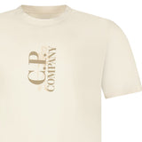 CP Company 30/1 Jersey Short Sleeve Printed T-Shirt in Gauze White - Boinclo - Outlet Sale Under Retail