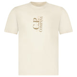 CP Company 30/1 Jersey Short Sleeve Printed T-Shirt in Gauze White - Boinclo - Outlet Sale Under Retail