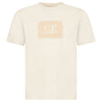 CP Company 30/1 Jersey Stitch Block Logo T-Shirt in Frozen Dew Beige - Boinclo - Outlet Sale Under Retail