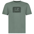 CP Company 30/1 Jersey Stitch Block Logo T-Shirt in Laurel Wreath Green - Boinclo - Outlet Sale Under Retail