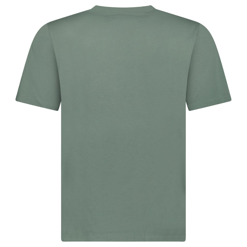 CP Company 30/1 Jersey Stitch Block Logo T-Shirt in Laurel Wreath Green - Boinclo - Outlet Sale Under Retail
