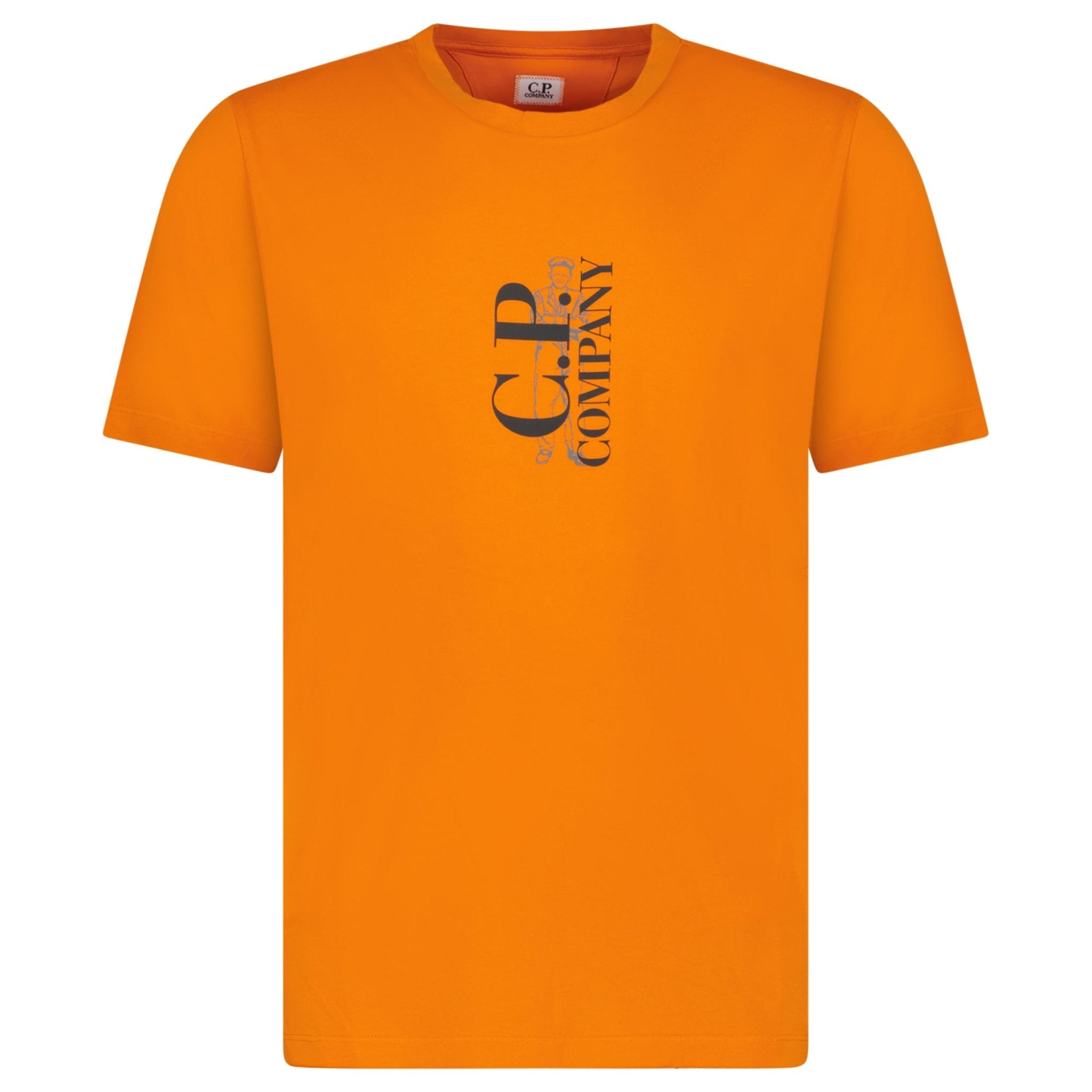 Color variation of CP Company 30/1 Sailor Logo T-Shirt Russet Orange