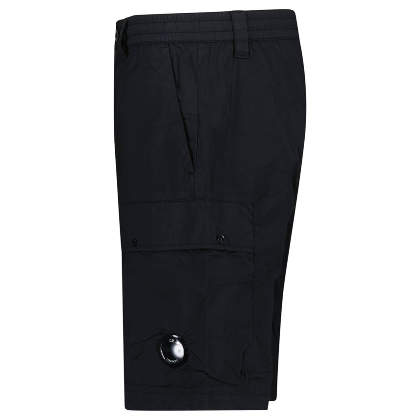 CP Company 50 Fili Stretch Loose Lens Cargo Shorts in Black - Boinclo - Outlet Sale Under Retail