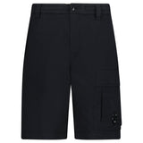 CP Company 50 Fili Stretch Loose Lens Cargo Shorts in Black - Boinclo - Outlet Sale Under Retail