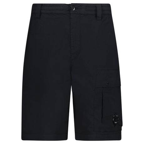 CP Company 50 Fili Stretch Loose Lens Cargo Shorts in Black - Boinclo - Outlet Sale Under Retail