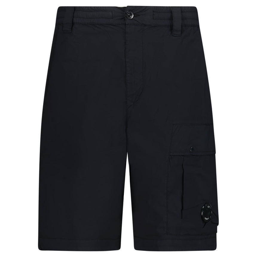 CP Company 50 Fili Stretch Loose Lens Cargo Shorts in Black - Boinclo - Outlet Sale Under Retail