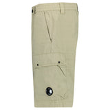 CP Company 50 Fili Stretch Loose Lens Cargo Shorts in Moss Beige - Boinclo - Outlet Sale Under Retail
