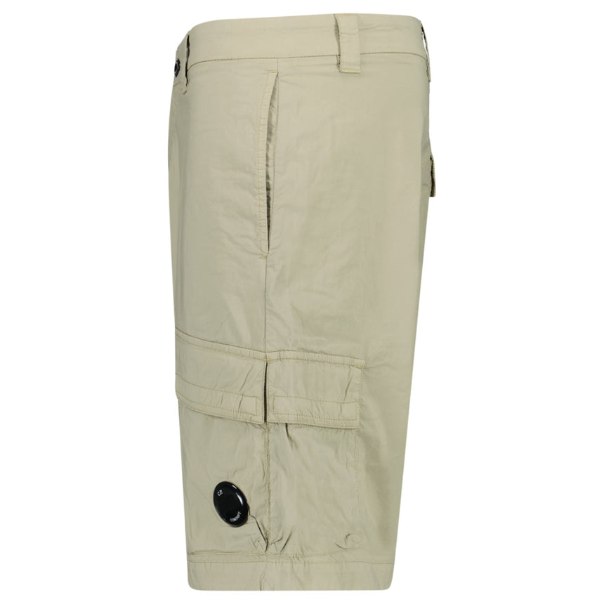 CP Company 50 Fili Stretch Loose Lens Cargo Shorts in Moss Beige - Boinclo - Outlet Sale Under Retail