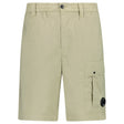 CP Company 50 Fili Stretch Loose Lens Cargo Shorts in Moss Beige - Boinclo - Outlet Sale Under Retail