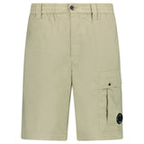 CP Company 50 Fili Stretch Loose Lens Cargo Shorts in Moss Beige - Boinclo - Outlet Sale Under Retail