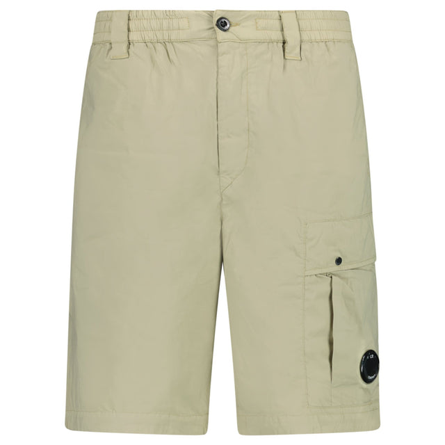 CP Company 50 Fili Stretch Loose Lens Cargo Shorts in Moss Beige - Boinclo - Outlet Sale Under Retail