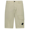CP Company 50 Fili Stretch Loose Lens Cargo Shorts in Moss Beige - Boinclo - Outlet Sale Under Retail