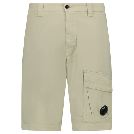 CP Company 50 Fili Stretch Loose Lens Cargo Shorts in Moss Beige - Boinclo - Outlet Sale Under Retail