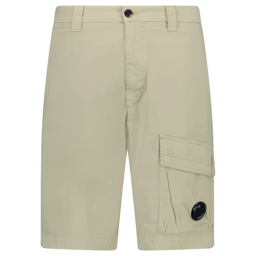 CP Company 50 Fili Stretch Loose Lens Cargo Shorts in Moss Beige - Boinclo - Outlet Sale Under Retail