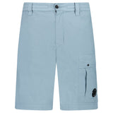 CP Company 50 Fili Stretch Loose Lens Cargo Shorts in Silver Blue - Boinclo - Outlet Sale Under Retail