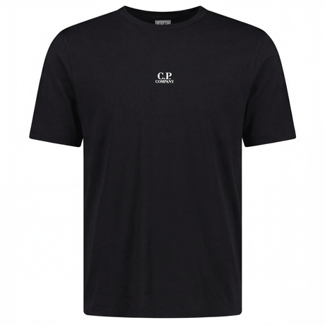 CP Company 70/2 Mercerised Jersey Logo Patch T-Shirt in Black - Boinclo - Outlet Sale Under Retail