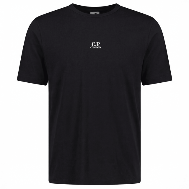 CP Company 70/2 Mercerised Jersey Logo Patch T-Shirt in Black - Boinclo - Outlet Sale Under Retail