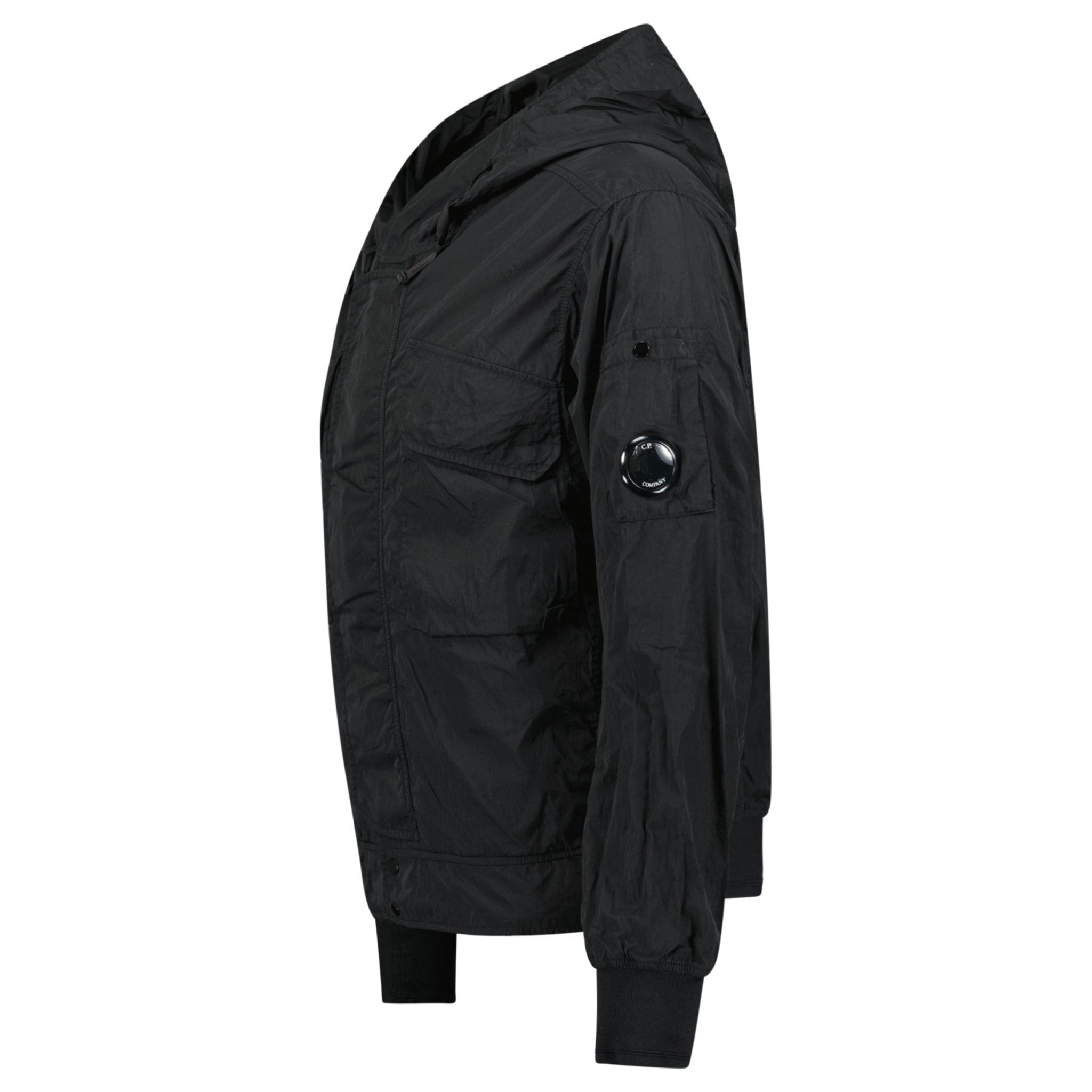 C.P. Company Black Chrome-R Hooded Lens Jacket - Outlet Sale