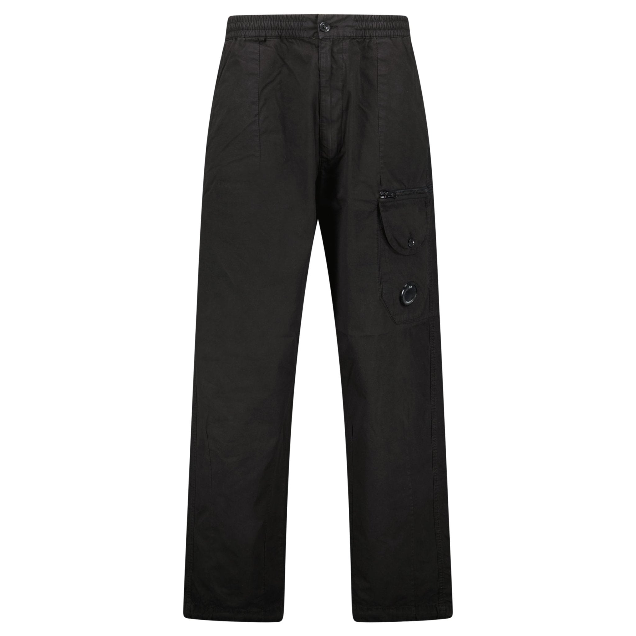 CP Company Black Microreps Boxy Cargo Lens Pants - Outlet