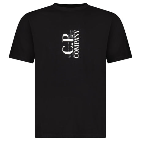 CP Company British Sailor Logo Print T-Shirt in Black - Boinclo - Outlet Sale Under Retail